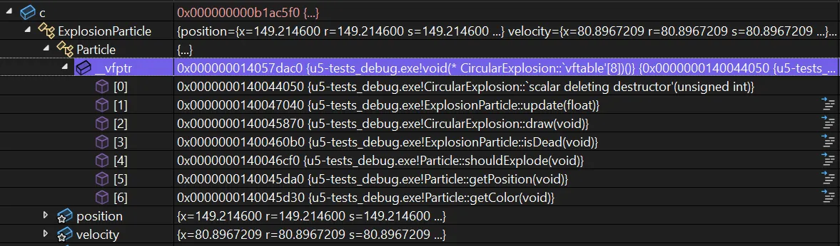 vtable CircularExplosion